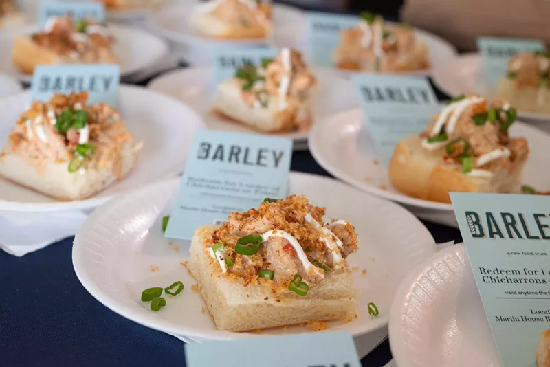 Image: food at the fort worth food and wine festival.