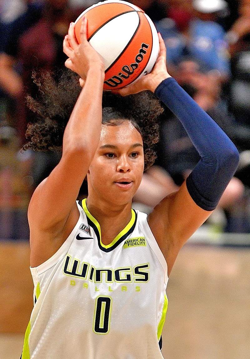 Satou Sabally of the Dallas Wings has gone from being injured to the Olympics and back to Dallas in recent months.