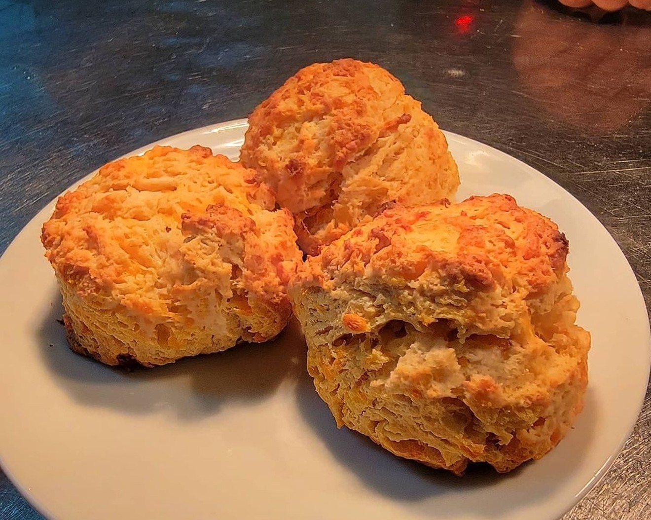 These biscuits from Josh Farrell's recipe require a lot of cold to rise properly, but look at those layers.