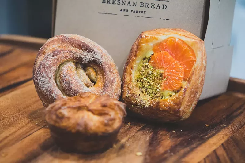 Image: Orange cardamom morning buns, kouign amanns and an orange and pistachio danish with a vanilla cream filling are just a few of the delights available from Bresnan Bread and Pastry.