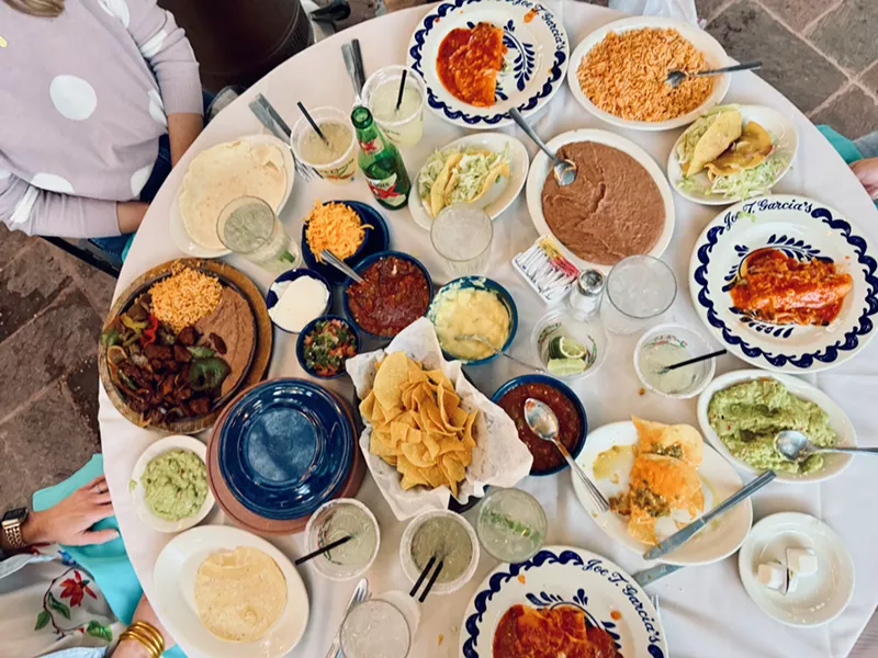 Image: The spread at Joe T.'s, where looks can be deceiving.