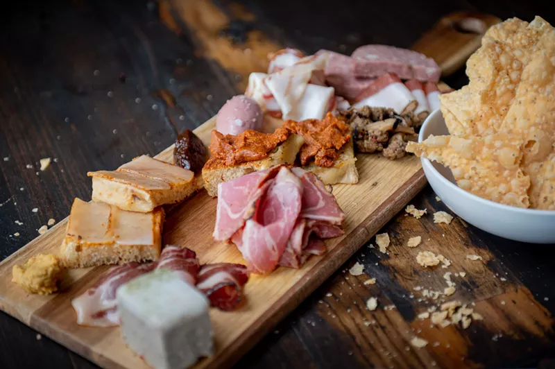 Image: A charcuterie board at Petra and the Beast.