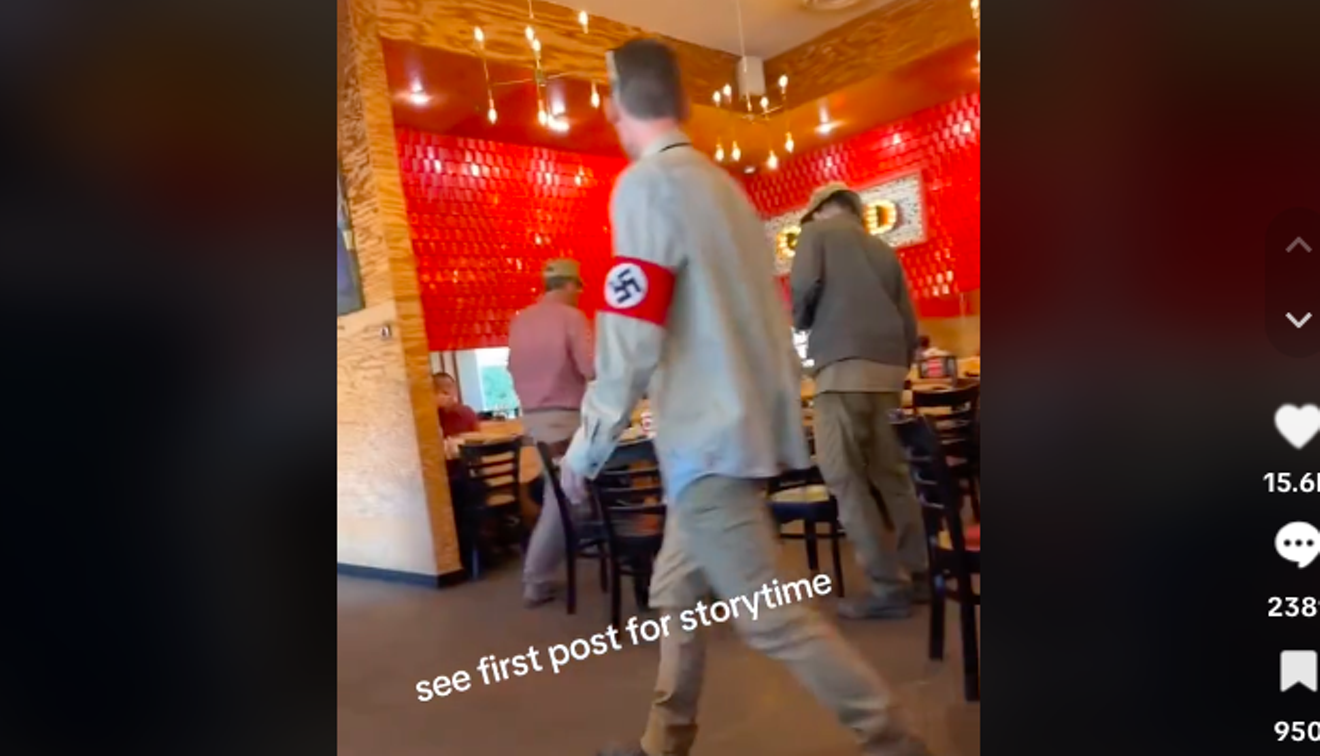 A Torchy's customer filmed a group of men who dined at the restaurant in Nazi uniforms and used hate speech.