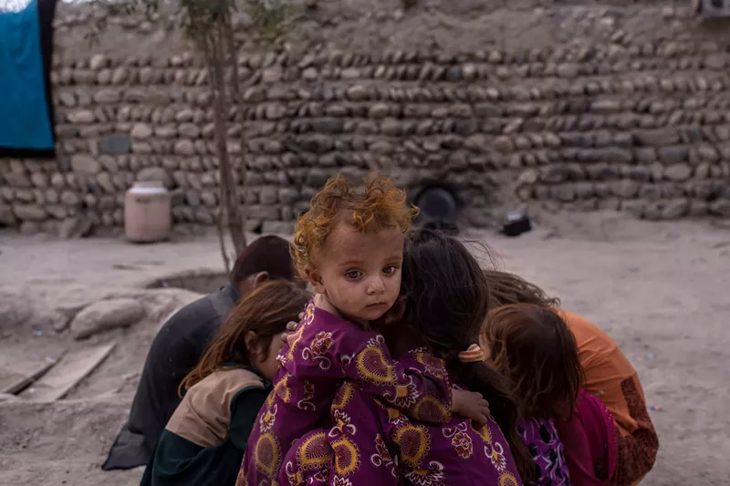 Image: Afghan refugees such as these children displaced in 2017 are finding homes thanks to Airbnb and other organizations.