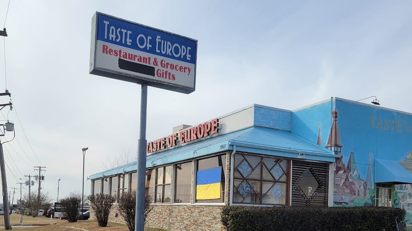 The Taste of Europe restaurant and grocery store in Arlington had to tape over the "Russian" in their sign because of an influx of negative calls, emails and reviews from misguided people.