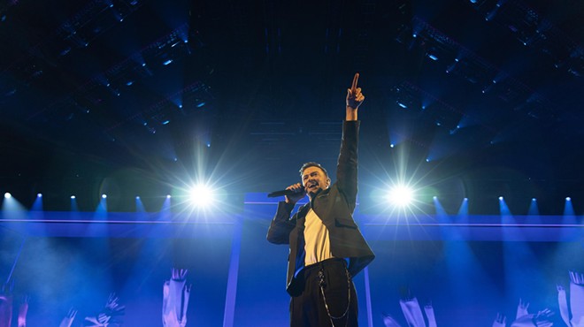 Justin Timberlake performs onstage during his "The Forget Tomorrow" world tour at Rogers Arena on April 29, 2024 in Vancouver, British Columbia