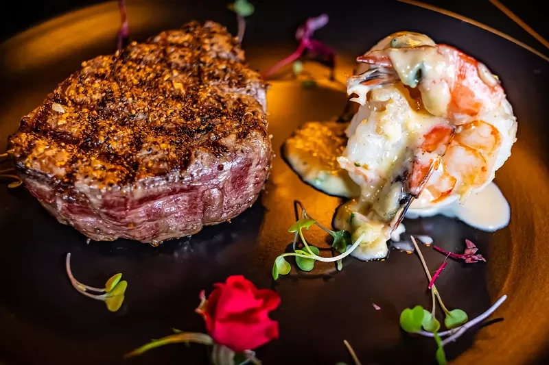 Image: six-ounce filet steak at Liams