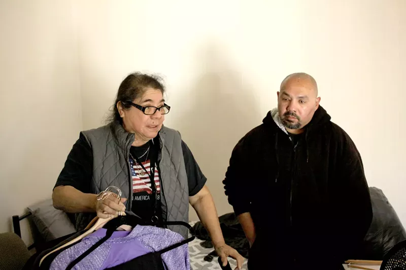 Image: Alecia Sanchez, 70, and Hector Hernandez, 49, became unlikely roommates during an affordable housing crisis in Dallas. Now, they're living on their own and finding it hard to get by.