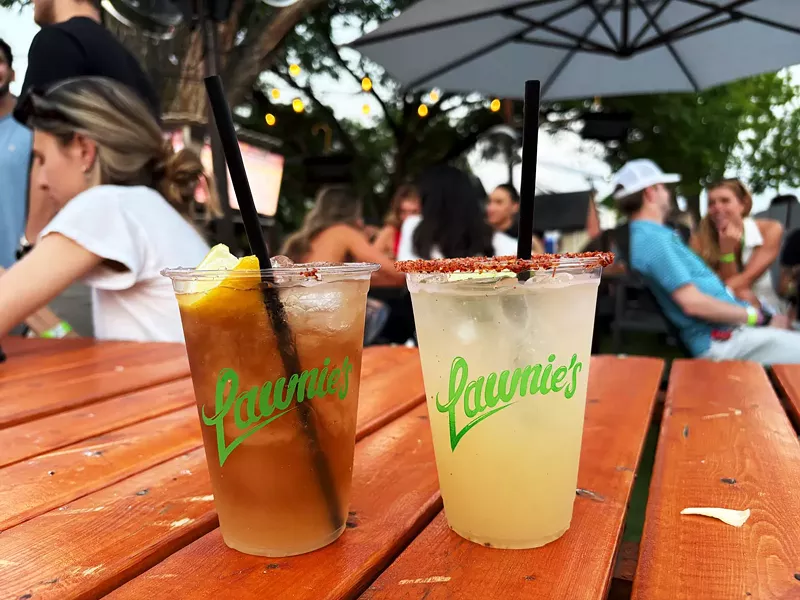 Image: Reasonably priced drinks and vibes are Lawnie's staples.