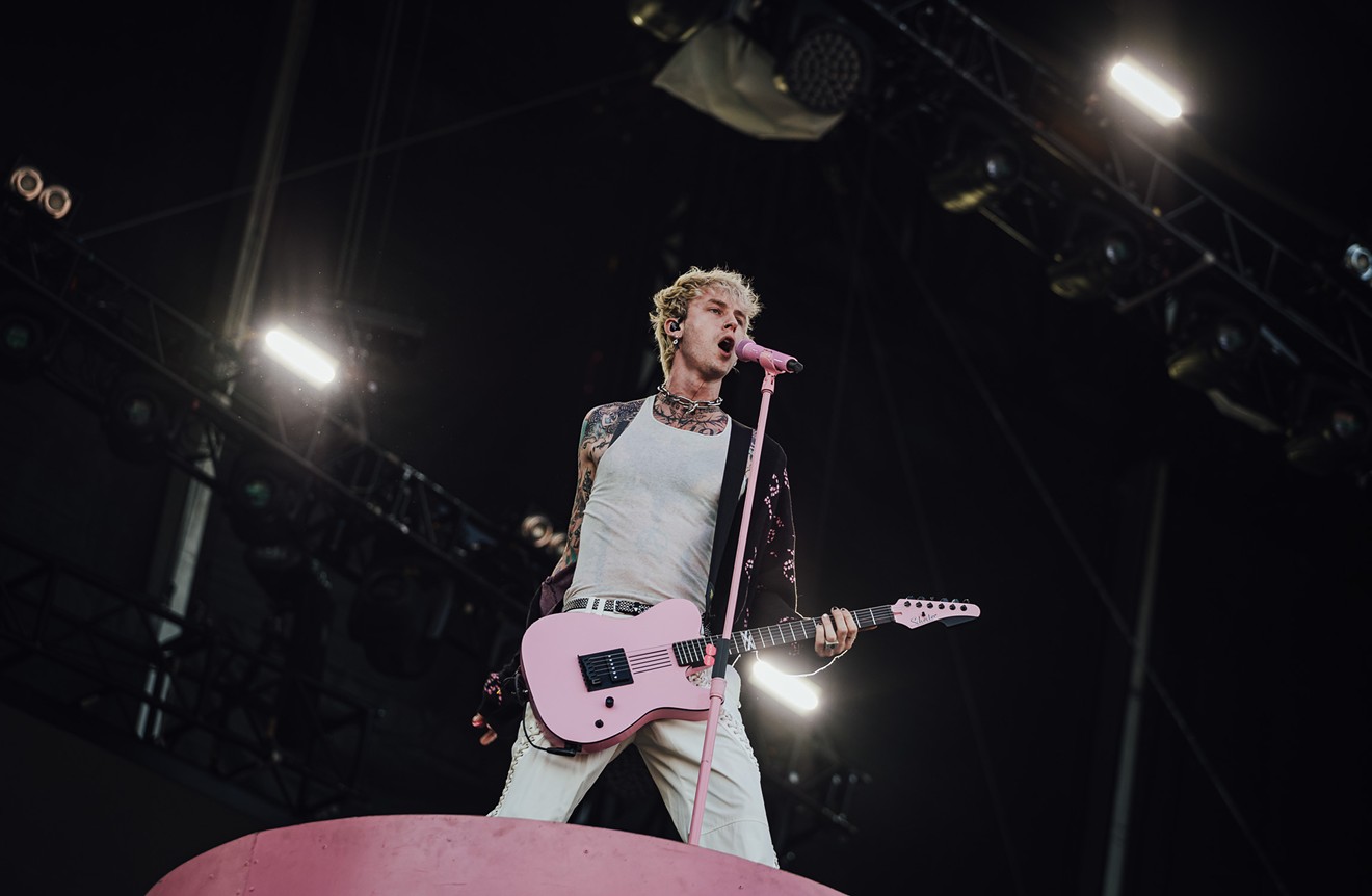 The controversial Machine Gun Kelly will be playing American Airlines on Saturday.