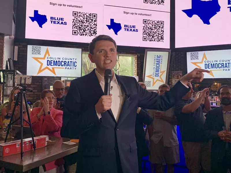 Image: More than 1,400 people registered to see Talarico speak in Collin County Tuesday evening.