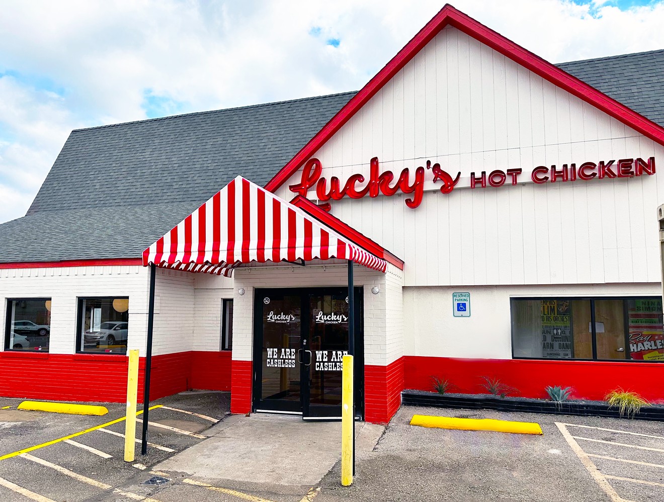 The latest Lucky's is in the old Einstein Bros. Bagels on Lemmon Avenue.