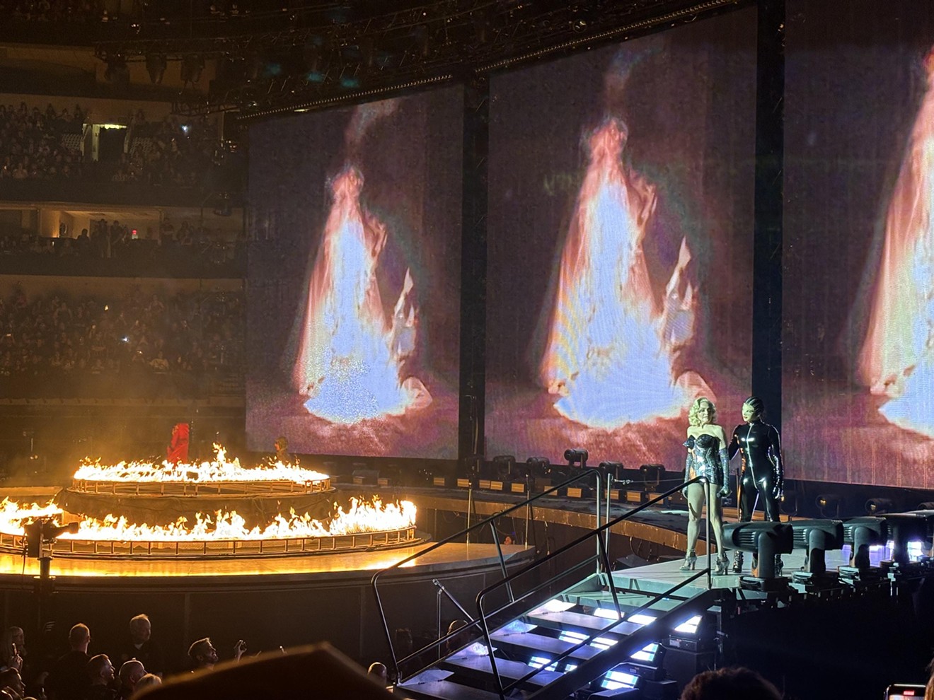 Madonna lit up the stage on Sunday night, at the first of two Dallas dates of her Celebration tour.