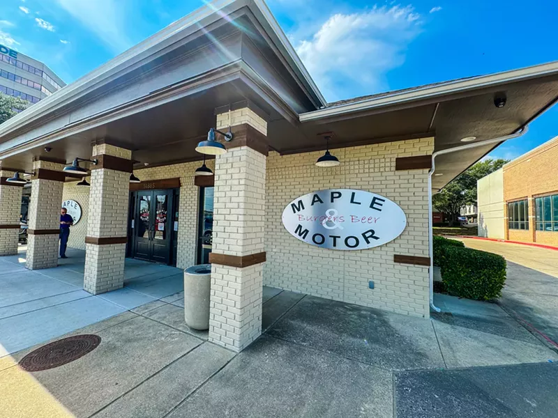 Image: The new Maple & Motor occupies a former bank building in North Dallas.