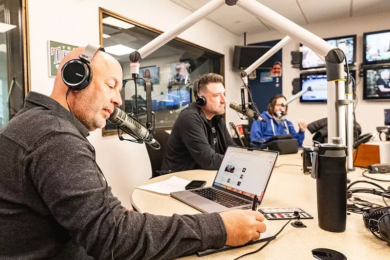 Image: The Hardline hosts Bob Sturm, Dave Lane and Corby Davidson draw legions of listeners to 1310 The Ticket, which is celebrating 30 years as North Texas' favorite sports-talk radio station.