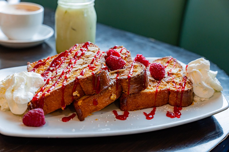 Instead of the Iron Man Challenge, try French Toast with fresh berries.