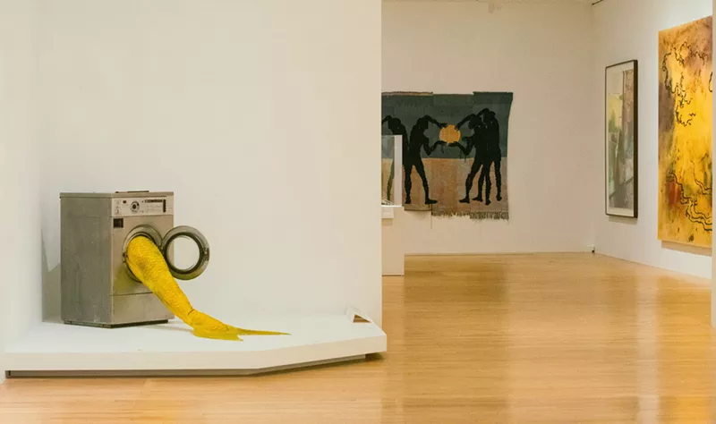 Image: Olivia Erlanger's Pergasa (left) is one of many striking works that are featured in the Dallas Museum of Art's new women-centered exhibition.