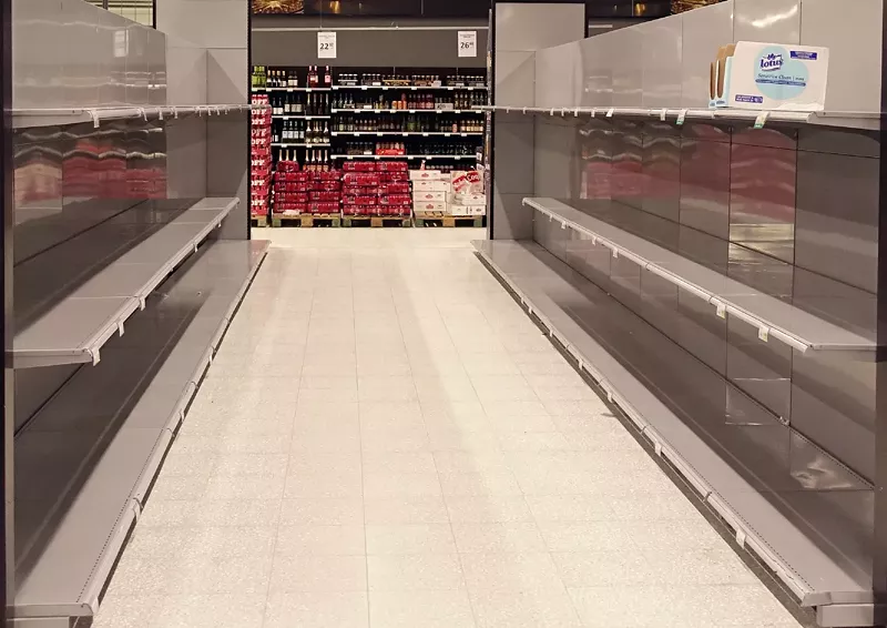 Image: This Black Friday, the supply chain shortage might leave some shelves empty.