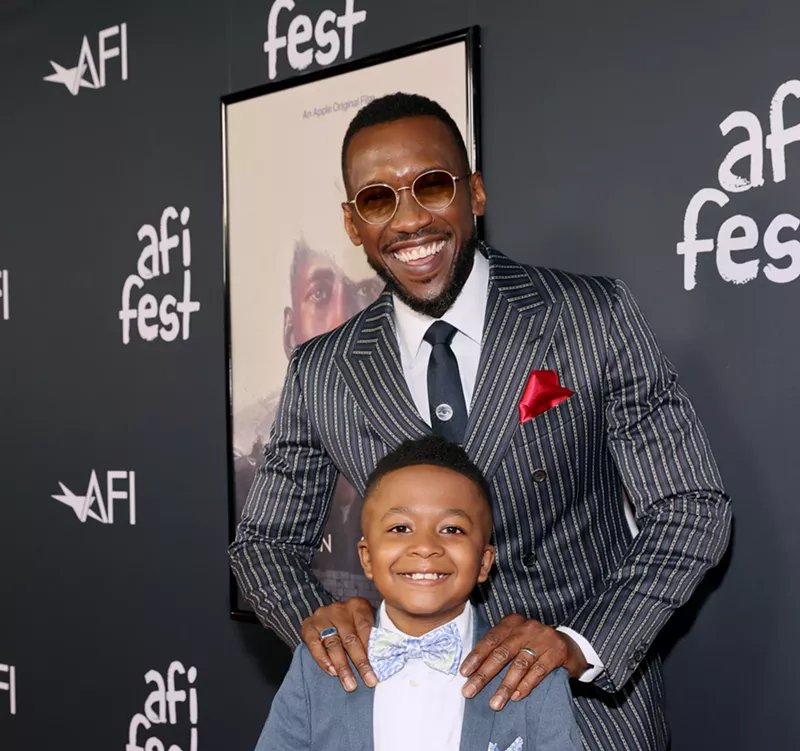 Image: Dax Rey, 10, with his movie dad, Oscar winner Mahershala Ali, at a Nov. 12 screening of Swan Song in Los Angeles.