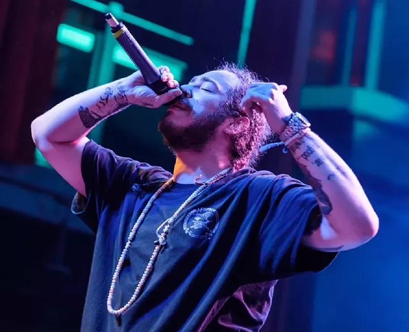 Image: Post Malone is about relaxing and enjoying the simple things these days. But there were other days ...