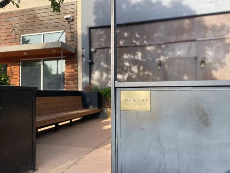 Image: Maybe Apothecary should raise money for a bigger sign. Jk. The mystique is part of the appeal. But can the same be said for a 3% surcharge?