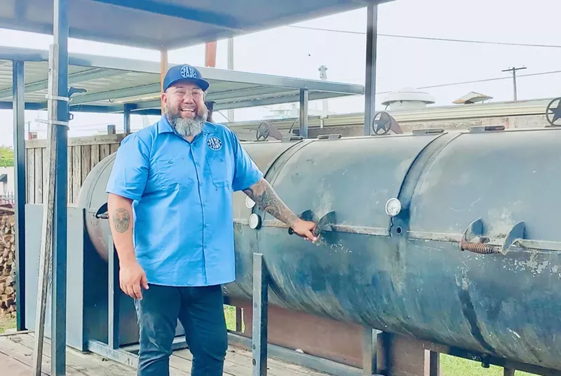 Image: The offset smoker, "Little Mama," will make its debut Tuesday in South Dallas.