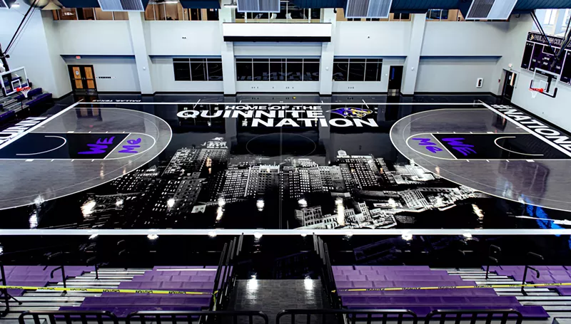 Image: Dallas' Paul Quinn College has a shiny new basketball court that represents the school's inspiring past.