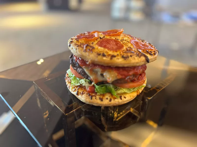 Image: the pizza burger at AT&T Stadium