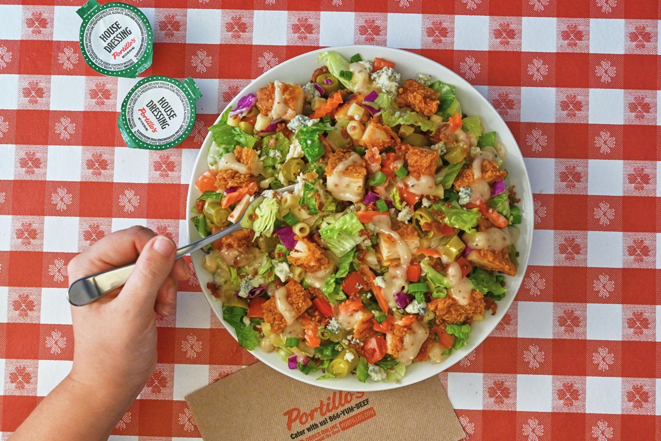 Spicy chicken chopped salad is just one of the new salad options on the menu at Portillo's. Who knew?