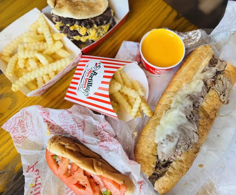 Image: Stick to the classics: beef and dogs.