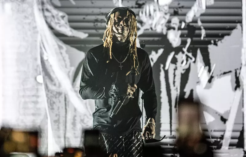 Image: Rapper Lil Wayne playing in Dallas.