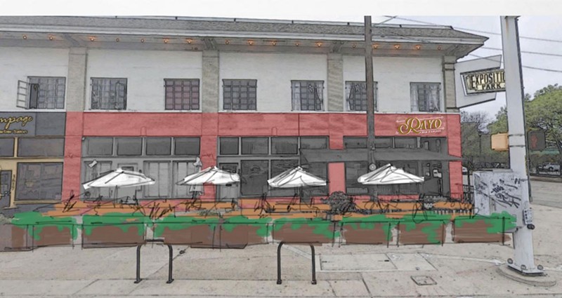 A rendering of RAYO's exterior.