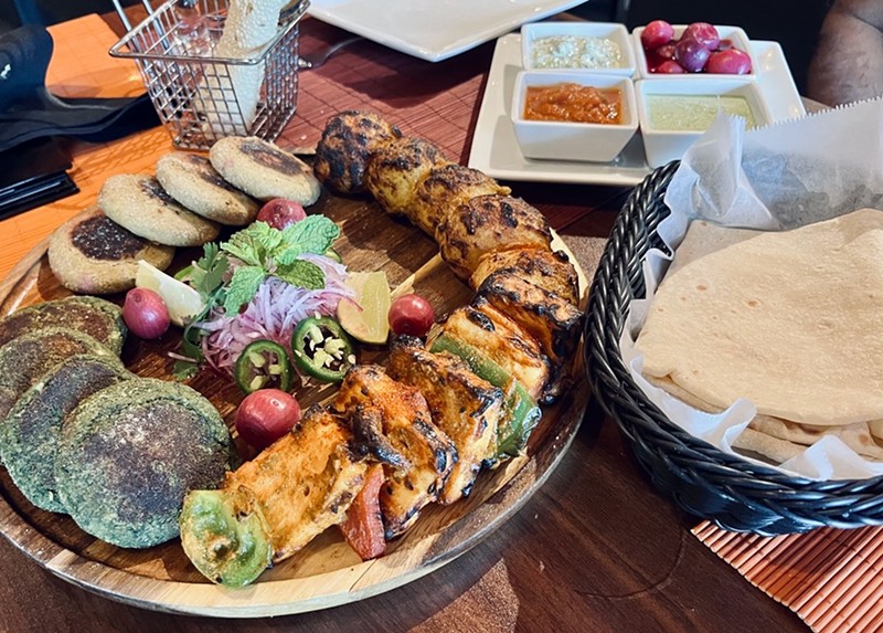 A sampler kebab platter comes with four different chef-favorite kebabs to sample.