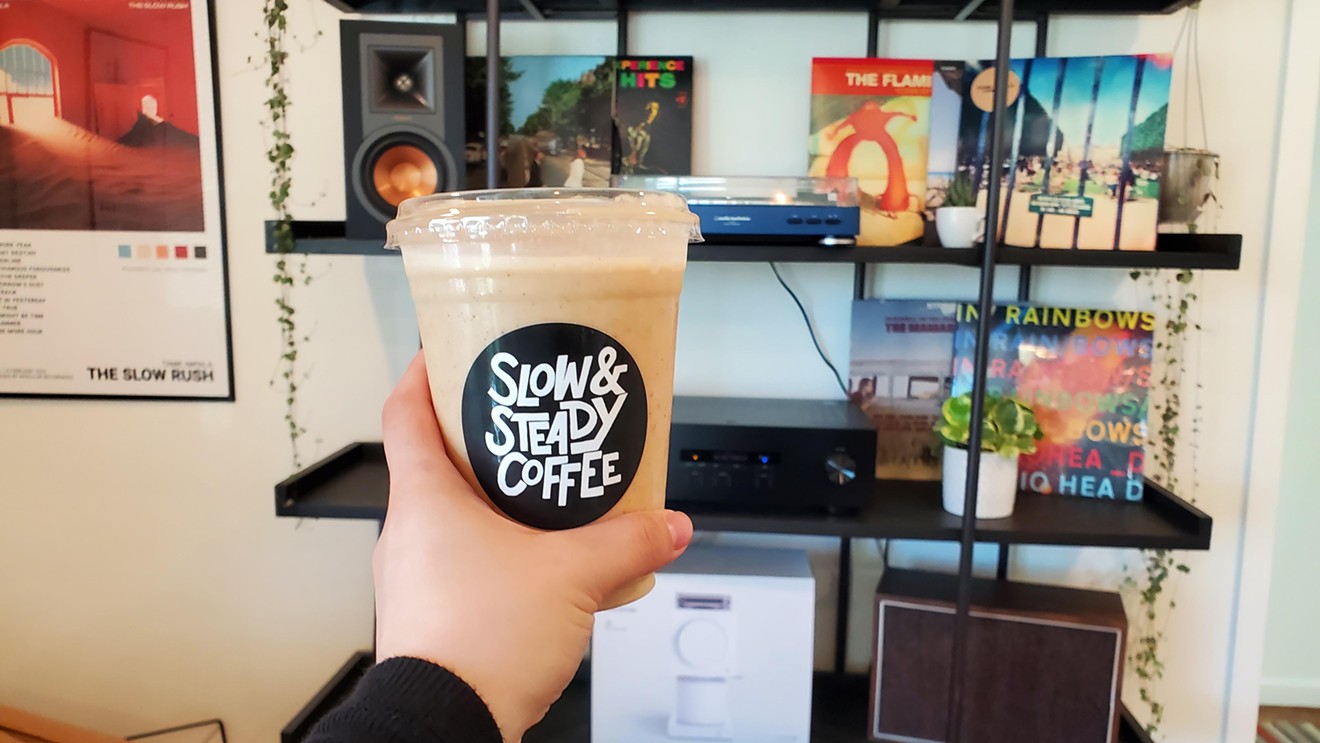 Slow and Steady offers single-origin coffee and vinyl tunes.