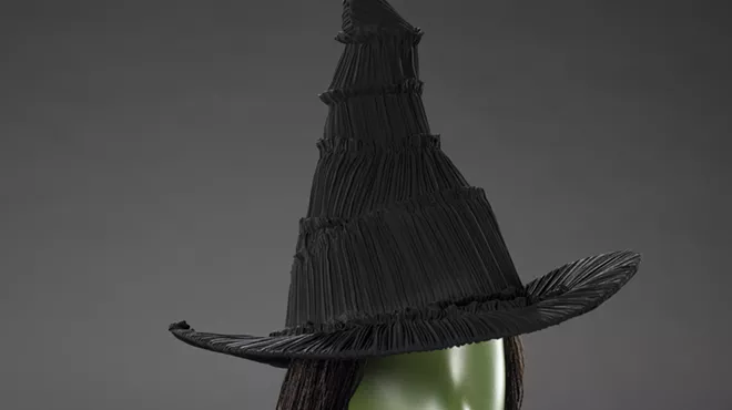 A costume at the Wicked Threads exhibition at Arlington's Museum of Art.