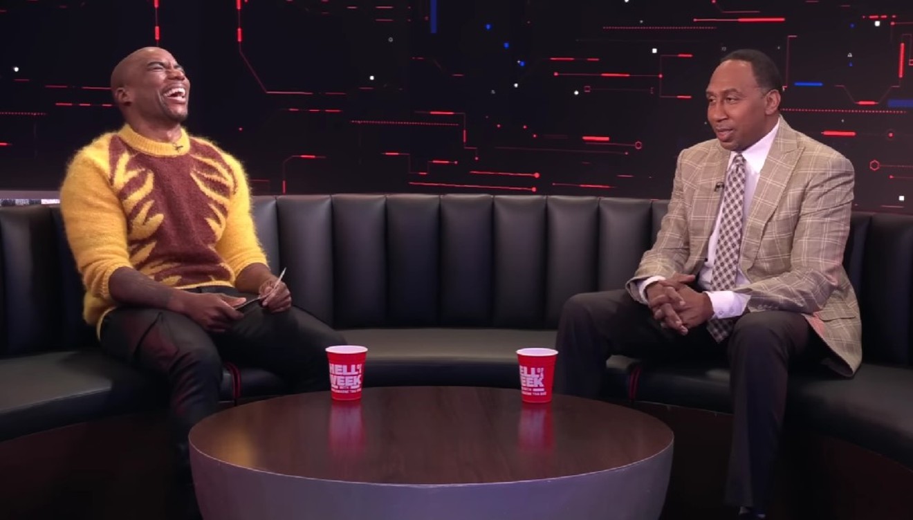 ESPN analyst and professional Dallas Cowboys hater Stephen A. Smith (right) and Breakfast Club host Charlamagne tha God on Comedy Central's Hell of a Week last Thursday.