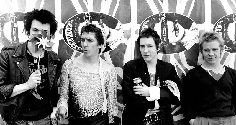Image: But really, never mind the bollocks, here's the Sex Pistols, from left: Sid Vicious, Steve Jones, Johnny Rotten and Paul Cook.