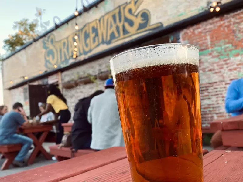 Image: The patio at Strangeways.