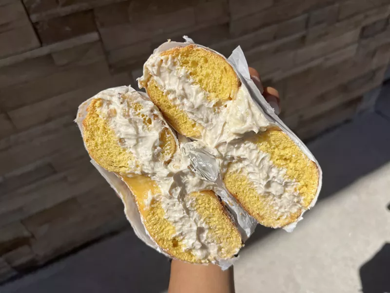 Image: Classic New York bagels ooze almost excessively with different flavored cream cheeses.