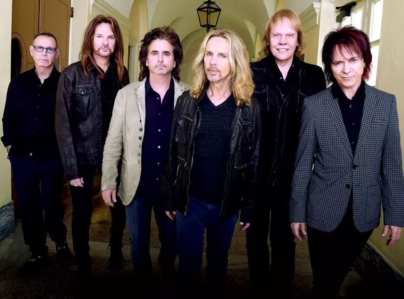 Image: Styx returns to DFW on Saturday — from left: Chuck Panozzo, Ricky Phillips, Todd Sucherman, Tommy Shaw, James “JY” Young, Lawrence Gowan.