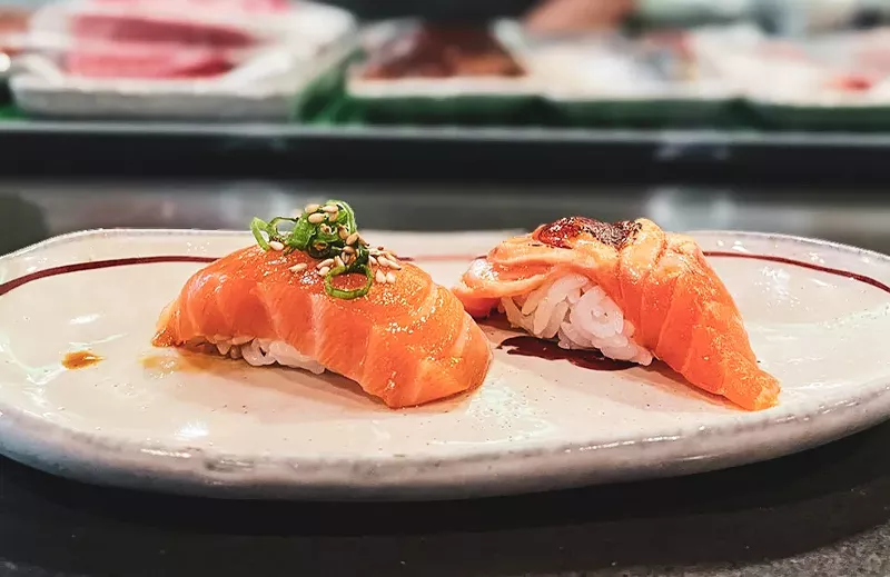 Image: Gochujang salmon nigiri at Kaiyo.