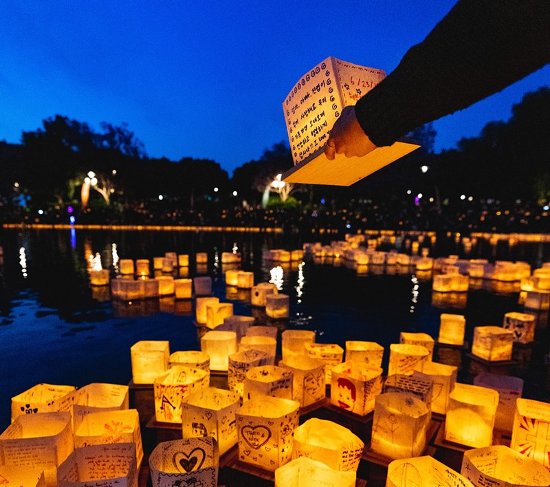 The Water Lantern Festival, which took place in Plano in August, makes its way to Fort Worth for two dates.