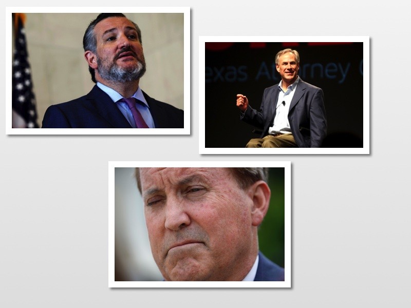 Ted Cruz, Greg Abbott and Ken Paxton wasted no time in defending their beloved former president