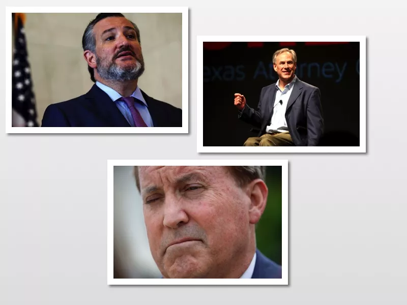 Image: Ted Cruz, Greg Abbott, Ken Paxton