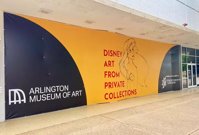 Image: Ariel and other Disney characters are featured in a new art exhibition in Arlington.