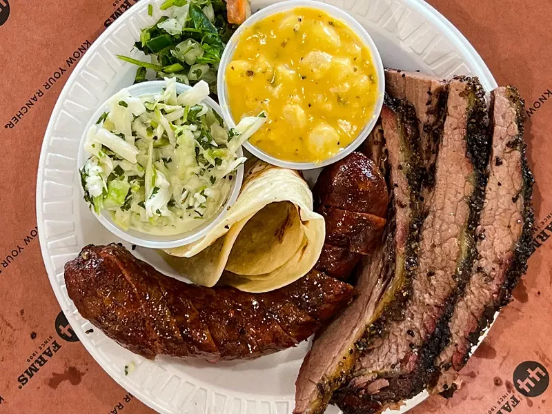 Image: Zavala's two meat plate is a barbecue easy button of goodness.
