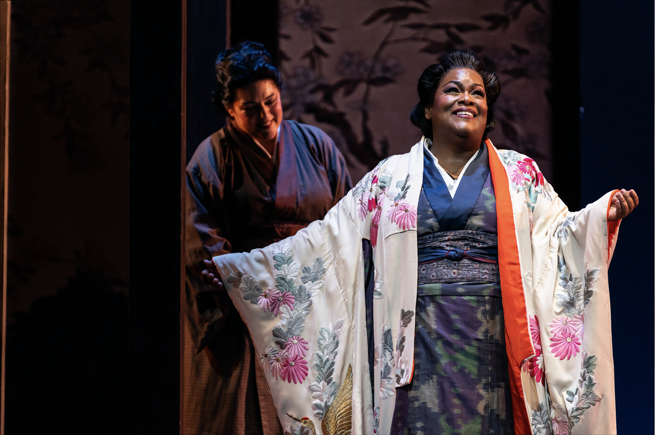 Latonia Moore and Kirstin Chavez in the Dallas Opera's Madame Butterfly