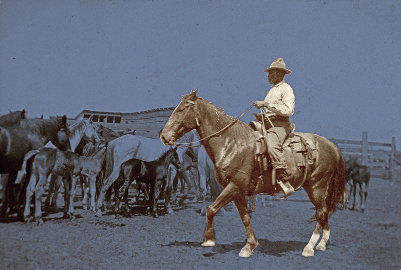 Hector Bazy, as featured in Black Cowboys: An American Story at the African American Museum, Dallas.