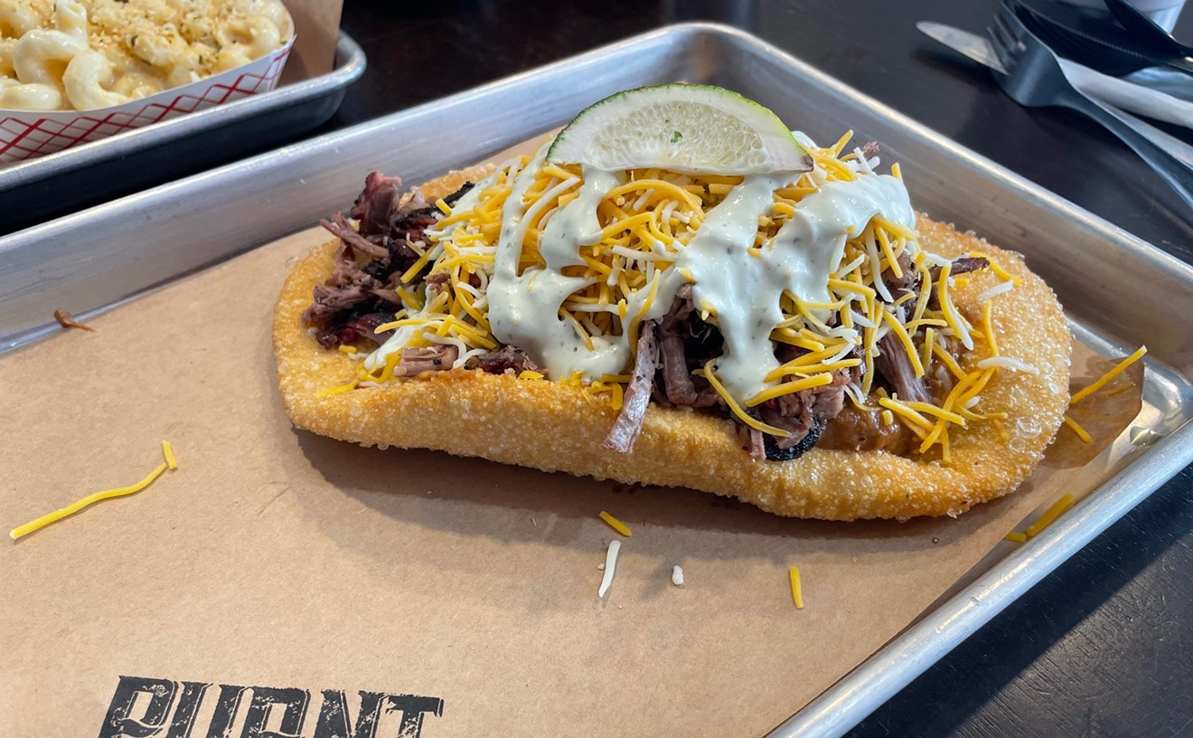 The Brisket Topped Navajo Fry Bread at Burnt BBQ &amp; Tacos Is Superb