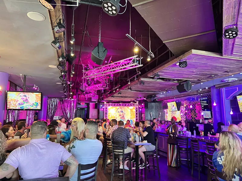Image: While the food is great, the real draw at Hamburger Mary's is the drag queens.